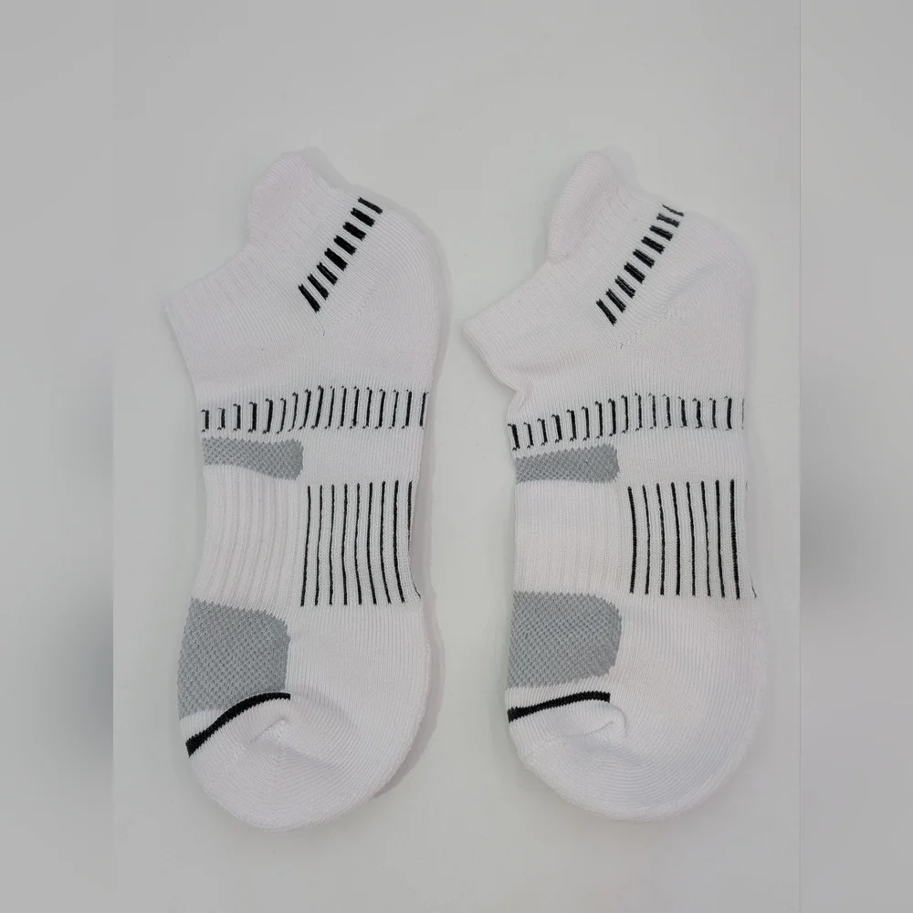 NWT Cooplus Men's Cushioned Ankle Socks - White and Grey Size 7-13 Unisex